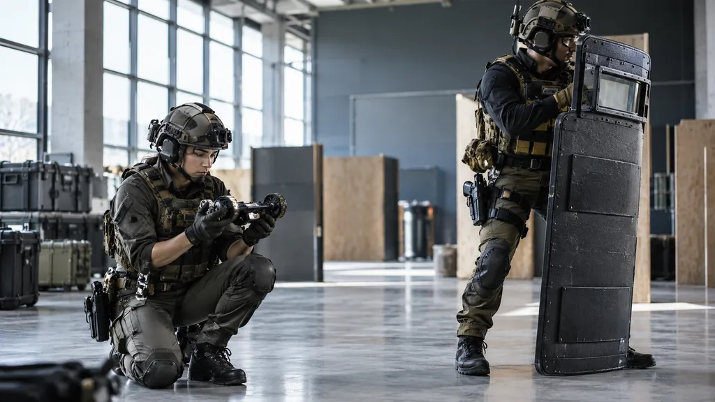 Tactical operator training scene illustrating R6 Operator Stats - Check Your Best Attackers and Defenders
