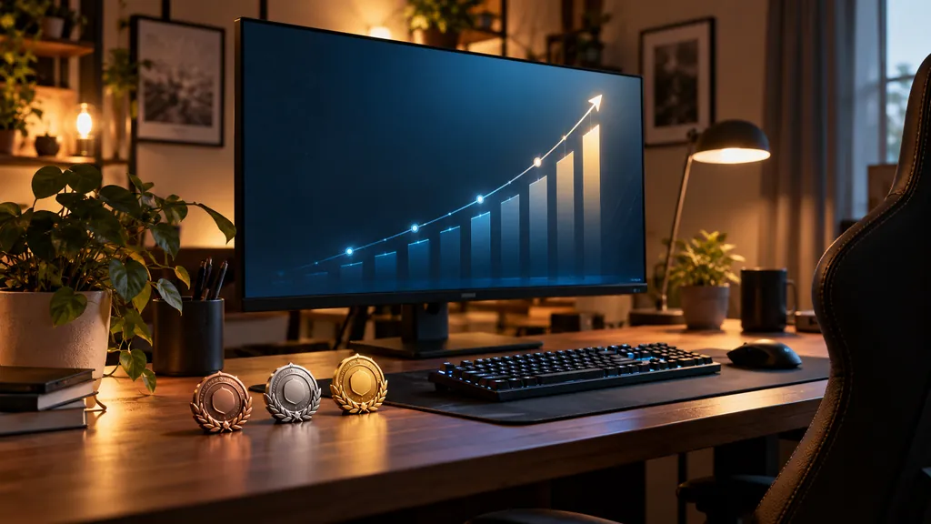 Gaming analytics workstation illustrating R6 MMR Tracker - How Rainbow Six Siege Skill Rating Works