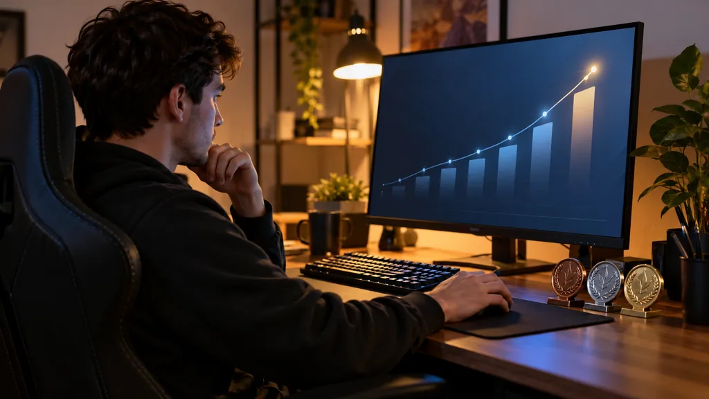 Gaming analytics workstation illustrating R6 Siege X Tracker - Complete Guide to Player Stats and Rankings
