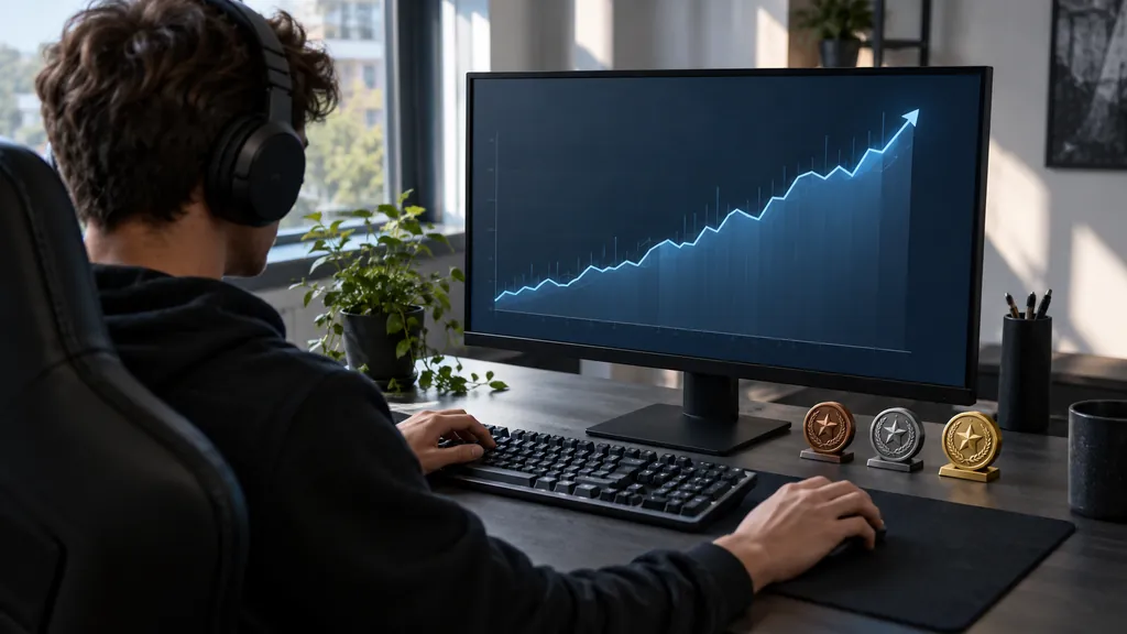 Gaming analytics workstation illustrating R6 Stats - How to Check KD Rank Wins and Match Performance