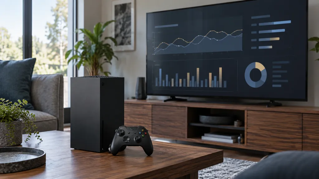 Xbox console gaming setup illustrating R6 Tracker Console - Check Xbox and PlayStation Siege Stats