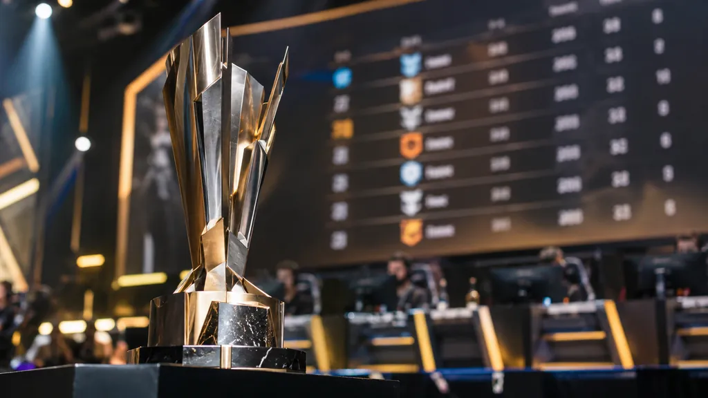 Esports venue and competitive trophy illustrating Rainbow Six Siege Leaderboard - Top Players Ranks and Stats