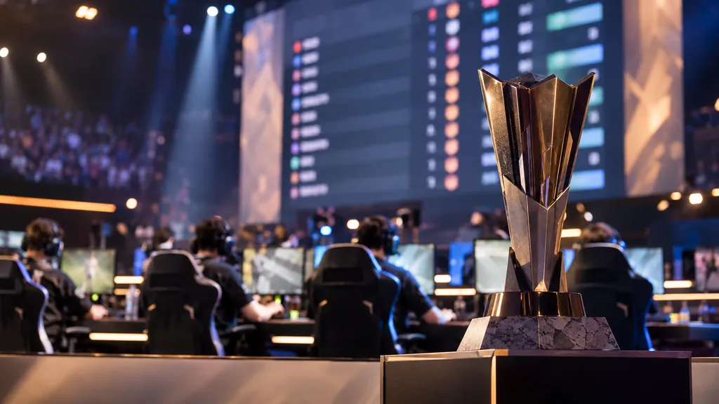 Esports venue and competitive trophy illustrating Rainbow Six Siege Leaderboard - Top Players Ranks and Stats