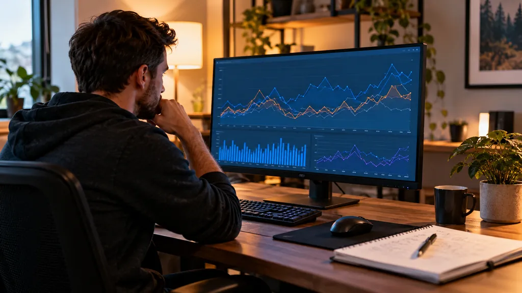 Gaming analytics workstation illustrating Rainbow Six Siege Stats Tracker - Complete Player Statistics Guide