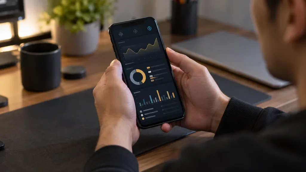 Mobile gaming statistics on a smartphone illustrating Siege Tracker App - Track Rainbow Six Siege Stats Anywhere