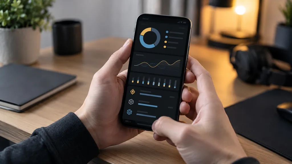 Mobile gaming statistics on a smartphone illustrating Siege Tracker App - Track Rainbow Six Siege Stats Anywhere