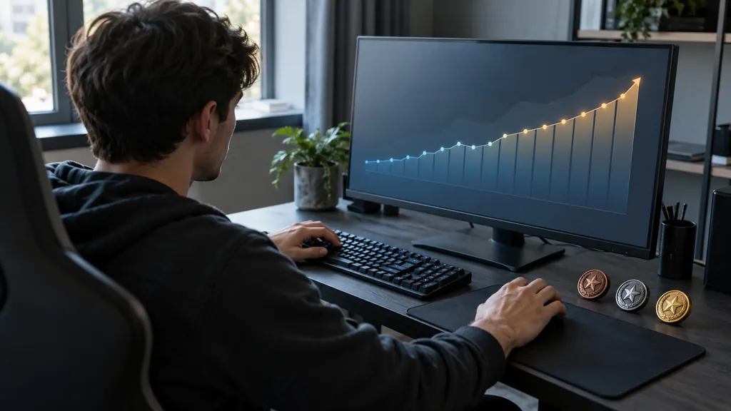 Gaming analytics workstation illustrating Siege X Stats Tracker - Check Player Stats Rank and Performance