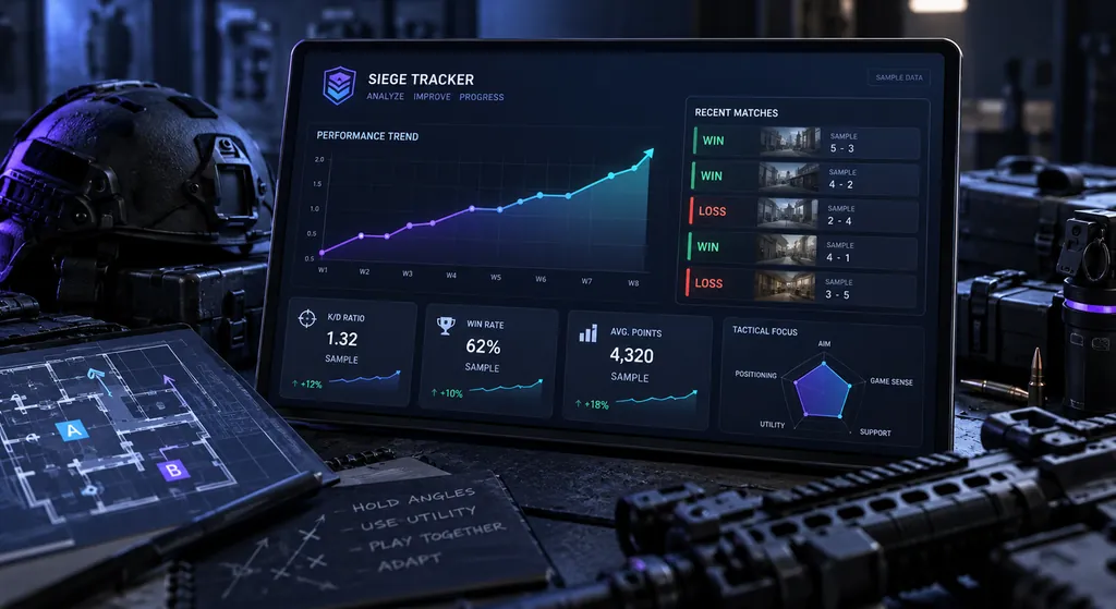 How to improve R6 stats trend line graphic showing rising performance over several weeks